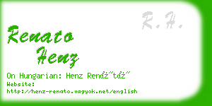 renato henz business card